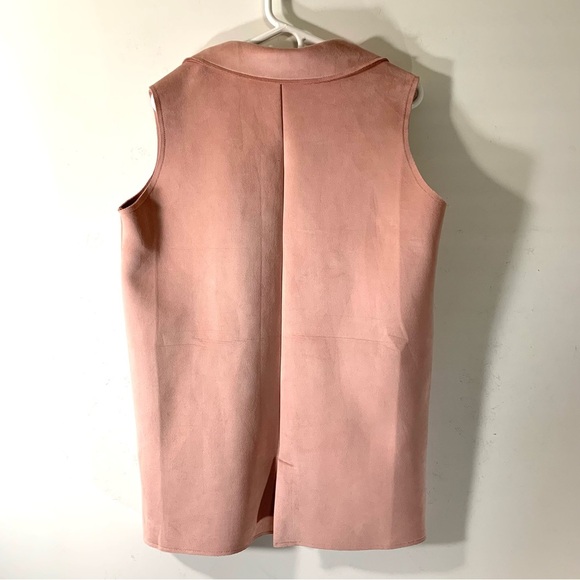 AX Paris Pink sleeveless Faux Suede Vest Jacket NEW - Picture 7 of 11